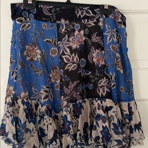 Zara Blue and Black A-Line Skirt